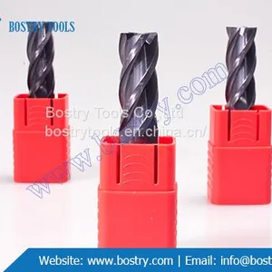4 Flute Spiral Flat Solid Carbide End Mill for Metal Milling AlTiN Coating CNC Cutting Tools thumbnail-2