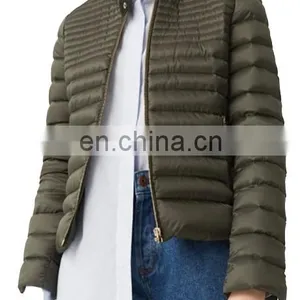 Factory OEM 100% Polyester Lightweight Quilted Women Down Jacket thumbnail-4