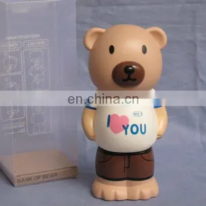 Plastic Animal Bear Coin Bank thumbnail-1