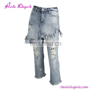 2017 Fashion High Elastic New Style Hole Pants Jeans For Ladies thumbnail-5