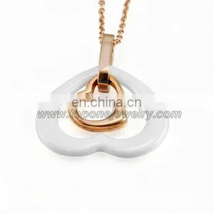 Chinese Wholesale Jewelry Flower Engraved Round Ceramic Pendant thumbnail-5