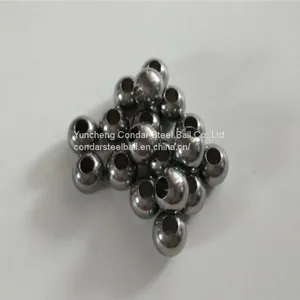 AISI 304 316 316L 420C 440C Drilled Stainless Steel Ball With Hole thumbnail-1