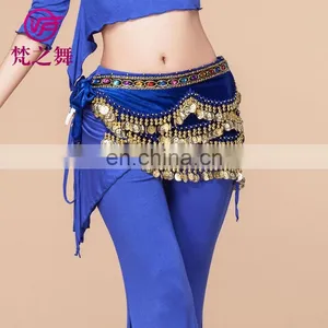 Hot Sale Egyptian Gold Coins Belly Dance Hip Scarf Y-2034# thumbnail-3
