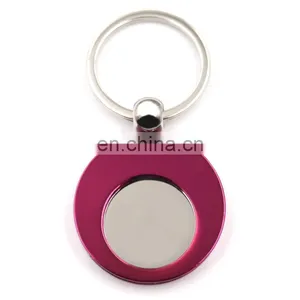 2018 Special Design Your Own Colorful With Round Coin Holder Trolley Coin Keyring thumbnail-1
