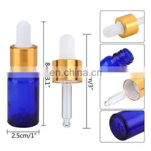 10ml Cobalt Blue Glass Bottles With Glass Eye Droppers Essential Oil Bottle thumbnail-2