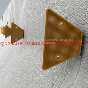 Wholesale High Quality Yellow Reflector Safety Road Delineator for GuardrailRectangle Reflective Delineator Plastic Guardrail Reflector High Quality Delineator Post Reflectors Road Signs thumbnail-1