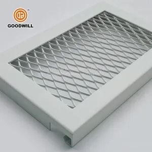 Diamond Shaped Perforated Pattern Metal Plate Mesh Steel Panels for Architeture thumbnail-1