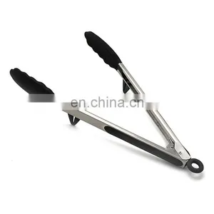 Kitchen Tools Stainless Steel Silicone Tongs With Function of Locking Tongs thumbnail-4