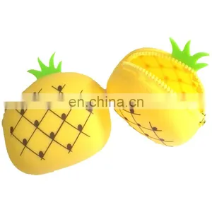 Creative Strawberry Key Coin Bag Custom Emoji Logo Printing Women Wallet Fashion Zip Silicon Purse thumbnail-5