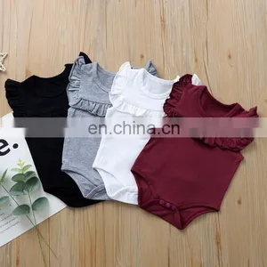Baby Fashion Wholesale Sweet Style Cotton Clothes Baby Girls Cotton Ruffle Romper thumbnail-2
