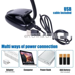 Music Stand Light, USB and AAA Battery Operated, Reading Lamp in Bed, 4 Brightness Levels, Clip on LED Book Lights thumbnail-6