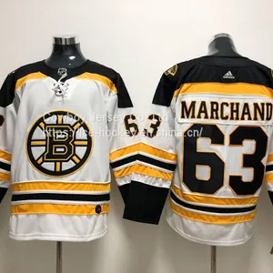 Boston Bruins #63 Marchand White Jersey thumbnail-1