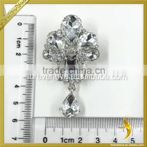 Fancy Crystal Diy Wedding Bouquet Rhinestone Brooch for Bridal Wholesale FB-077 thumbnail-2