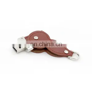 Wholesale Customized Logo Pendrive USB Flash Drive Gift Leather With Gift Box Packing thumbnail-4