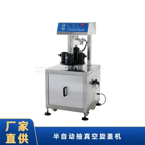 Low Price Semi Automatic Lids Vacuum Capping Machine Manual Glass Jar Vacuum Capping Machine thumbnail-1
