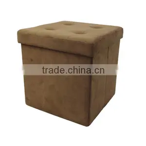 Yes Folded Brown Folding Storage Ottoman thumbnail-1
