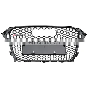 Front Bumper for Audi A4 B85 A4L Center Honeycomb Mesh Grill for Audi S4 RS4 Automotive Silver Frame Grille 2013-2016 thumbnail-2