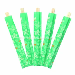 China Manufacturer High Quality Bamboo Chopsticks Custom Print Decoration Paper Wrap thumbnail-1