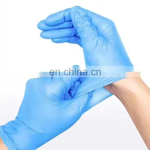 Waterproof Powder Latex Free Blue Nitrile Disposable Gloves thumbnail-2