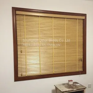 50mm Basswood Venetian Blinds Manual Control System thumbnail-1