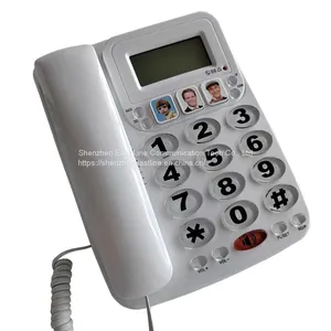 Landline Phone Analog Telephone With Display Shinny Surface thumbnail-1