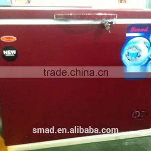 High Quality Wine Red Colour Top Open Door Chest Freezer With Manual Defrost thumbnail-1
