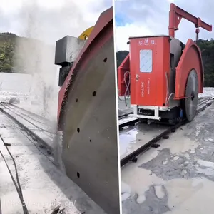 Hulong Machinery 2QYKZ Series High Efficiency Twin Blade Rock Rail Saw Natural Stone Cutting Machine for Granite Quarry thumbnail-4