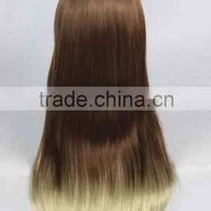 High Quality 65cm Medium Long Straight Blond&Green Mixed Lolita Wig Synthetic Anime Wig Cosplay Hair Wig Party Wig thumbnail-4