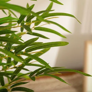 Wholesale Artificial Bamboo Plants Leaves Bonsai for Garden Decoration Artificial Bamboo Decor Tree for Hotel thumbnail-5