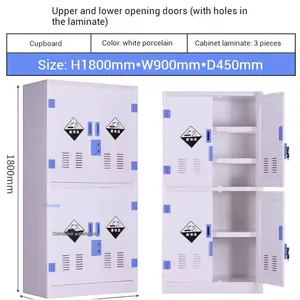 Durable Dual-Lock Acid and Corrisive Storage Cabinet With Ventilation Holes: Perfect for Schools, Universities, and Healthcare Facilities thumbnail-2
