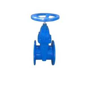 DIN 3352 F4 Pn16 Rising Stem Resilient Seated Ductile Iron Di Flange End Gate Valve thumbnail-3