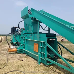 Panqi High Yield Large Three Cylinder Wheat Straw Baler Wood Shavings Bag Baler thumbnail-6