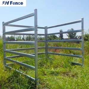 Customized Oval Rail Cattle Yards Panel Horse Arena Fencing Galvanised Fence thumbnail-3