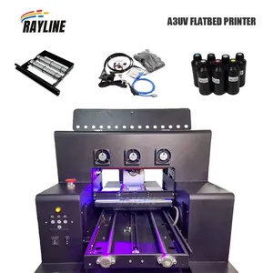 A3 A4 UV Flatbed Printer Small Universal Printer for Cylinder Metal Ceramics Phone Case Plastic PVC Craft Printing thumbnail-2