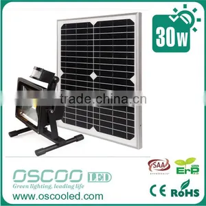 Led Flood Lighting 30W Solar Rechargeable Light With Solar Panels New Products Led Flood Lighting thumbnail-2