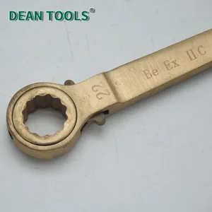 Non-Sparking Construction Ratchet Wrench Pry Bar Type Beryllium Copper, Aluminum Bronze Construction Pry Ratchet Wrench thumbnail-4