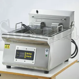 Double-cylinder Electric Frying Oven With Oil Drain Valve and Computer Control thumbnail-1