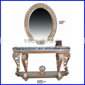 Luxury Wrought Iron Console Table and Mirror S-0091 thumbnail-1