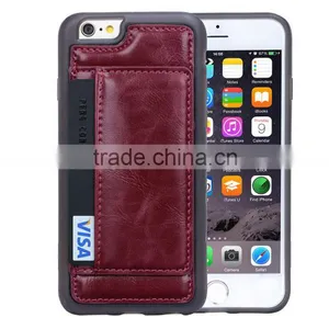 New Design PC TPU PU Moblile Phone Case, Mobile Phone Back Cover, With Card Slot Phone Holder thumbnail-5