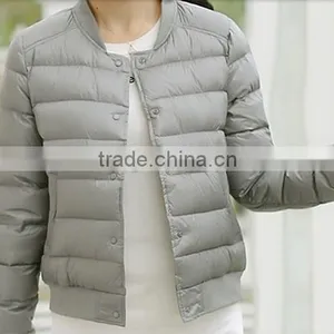 Fashion Grey Down Jacket Custom Winter Women Jacket Wholesale thumbnail-1