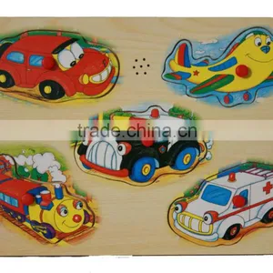 Jiangsu BSCI Factory Wooden Animal Voice Sound Musical Chunky Puzzles Educational Music Singing Sound Device for Children Toys thumbnail-3