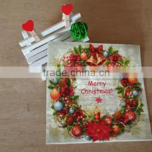 Virgin Wood Pulp High Quality Christmas Printed Napkins thumbnail-4