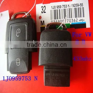 Tongda Key High Quality 2 Button Remote Key 433mhz ( 1JO 959 753 N V4) for VW thumbnail-1