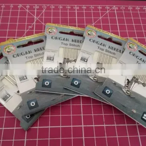 ORGAN Domestic Sewing Needles 130/705H Top Stitch Especially Good For Back Stitch Decorative Stitch 80/12 1lot =5pcs thumbnail-1