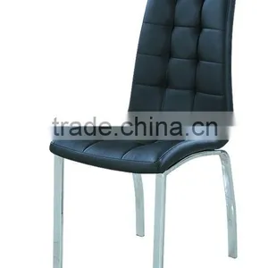 High Back Hot Sell Black pu Dining Chair thumbnail-1