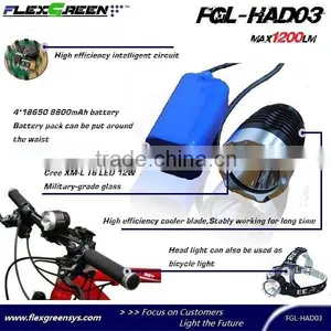 Rechargeable 18650 Xml T6 LED Head Helmet Light thumbnail-2