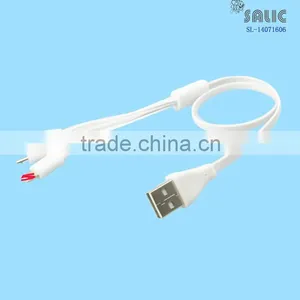 40 cm 3 in 1 Flat Noodle Data Cable for Mobile Phone thumbnail-2