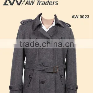 Men Fashion Wool Coat With Belt , Wool Coat, Fashion Coat, Casual Coat thumbnail-1