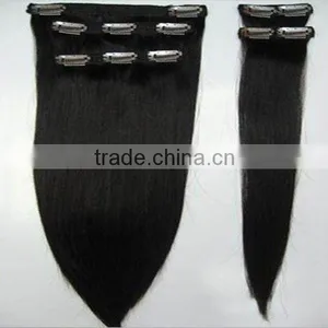 Wholesale Virgin Brazilian Clip in Hair Extensions Virgin Hair Made in China thumbnail-1