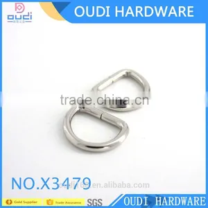 Shiny Nickel D Ring Bag Parts Making Accessories Wholesale In Guangzhou OUDI Factory For Bag Decoration thumbnail-3